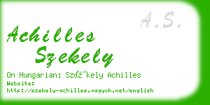 achilles szekely business card